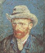 Vincent Van Gogh Self-Portrait wtih straw hat (nn04) USA oil painting artist